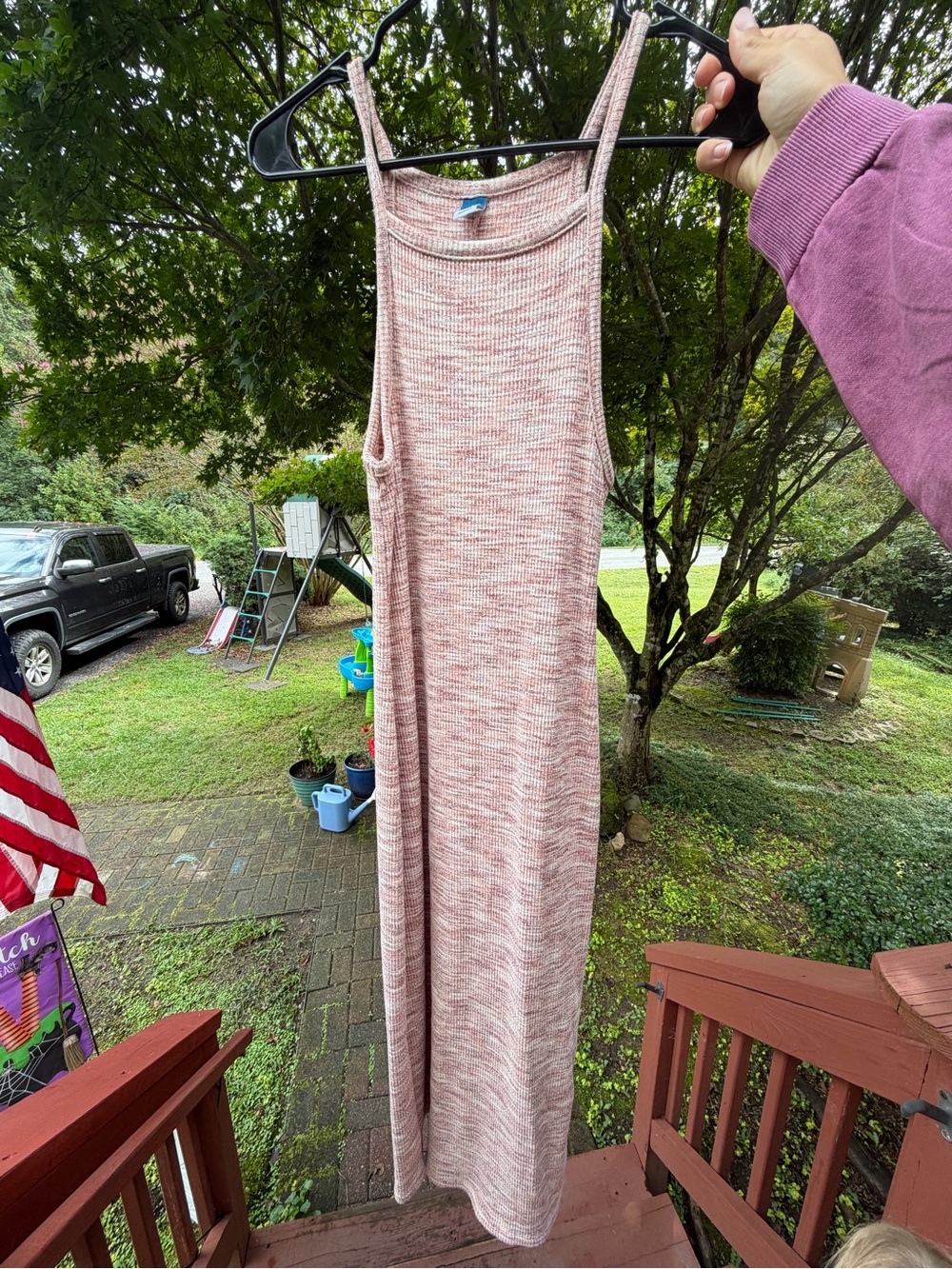 Old Navy Pink Knit Sleeveless Maxi Dress
